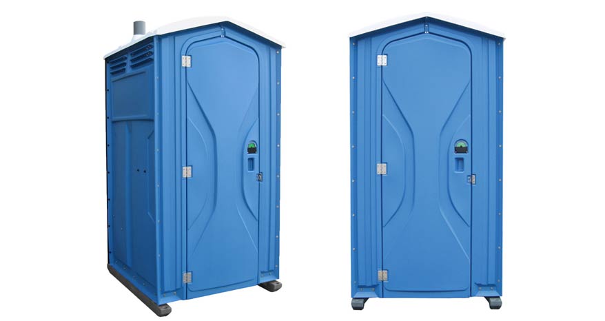 Long-term porta potty units on site in Iron Mountain, Michigan